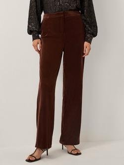 Monsoon Mila Velvet Trousers, Copper