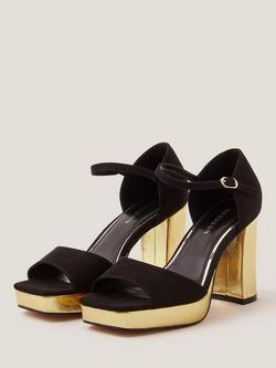Monsoon Faith Open Toe Platform Heels, Black - view 2, Black