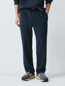John Lewis Pique Cotton Blend Joggers, Navy, Navy
