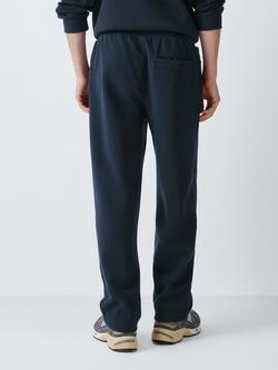 John Lewis Pique Cotton Blend Joggers, Navy - view 2, Navy