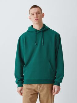 John Lewis Pique Knit Hoodie, Botanical Green