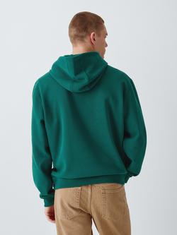 John Lewis Pique Knit Hoodie - view 2, Botanical Green