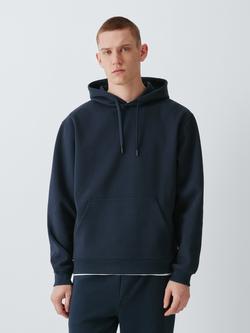 John Lewis Pique Knit Hoodie, Navy