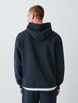 John Lewis Pique Knit Hoodie - view 2, Navy