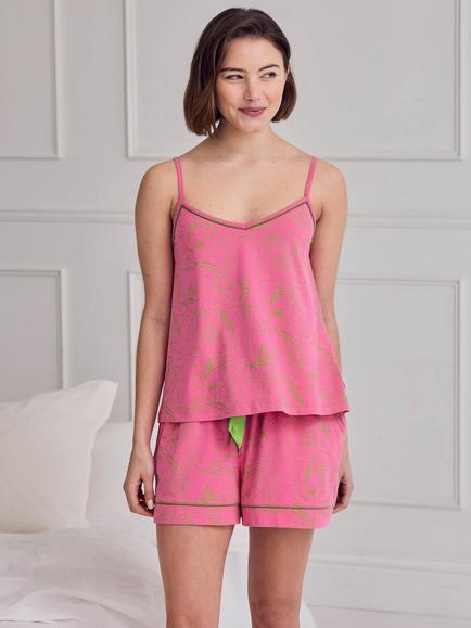 Chelsea Peers Fiesta Graphic Jersey Short Pyjama Set, Pink, Pink