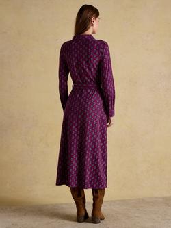 Joules Geometric Jersey Shirt Dress, Multi - view 2, Multi