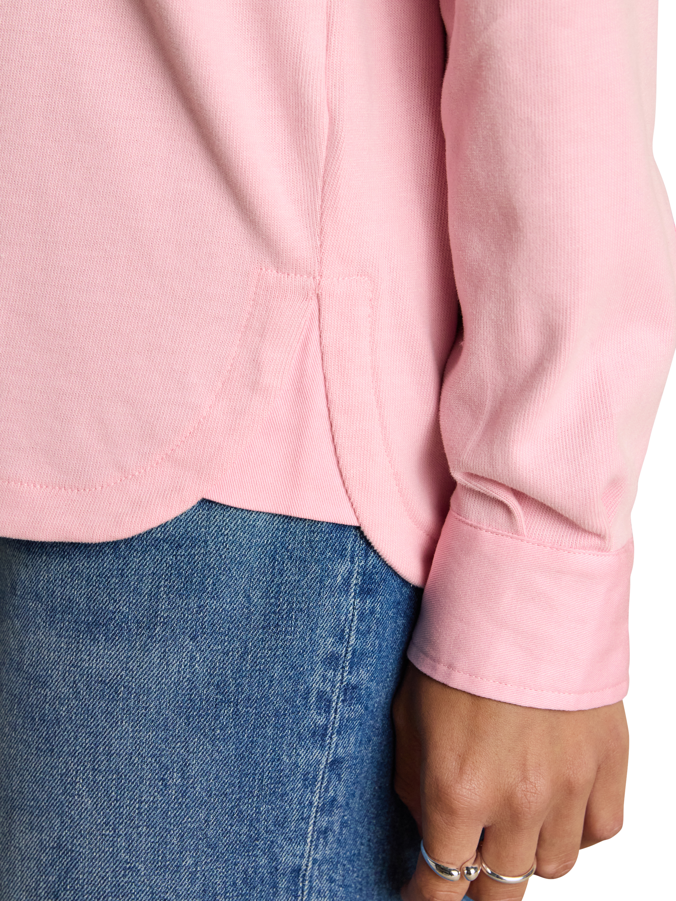 Product image 5 of 10, which shows Joules Long Sleeve Jersey Deck Shirt, Pink, 6