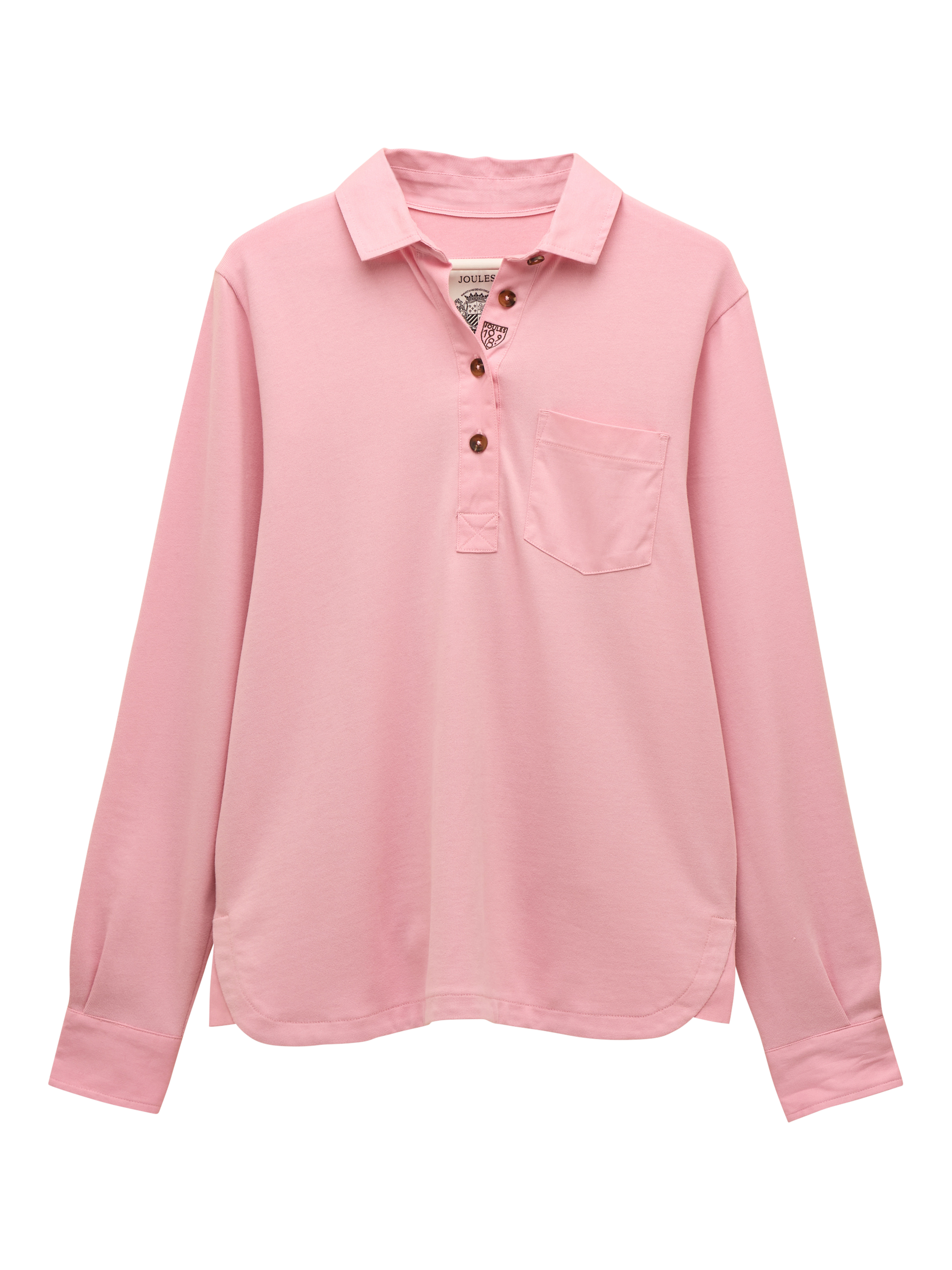 Product image 10 of 10, which shows Joules Long Sleeve Jersey Deck Shirt, Pink, 6