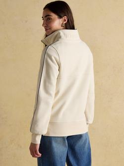Joules Funnel Neck Zip Sweatshirt, Cream - view 2, Cream