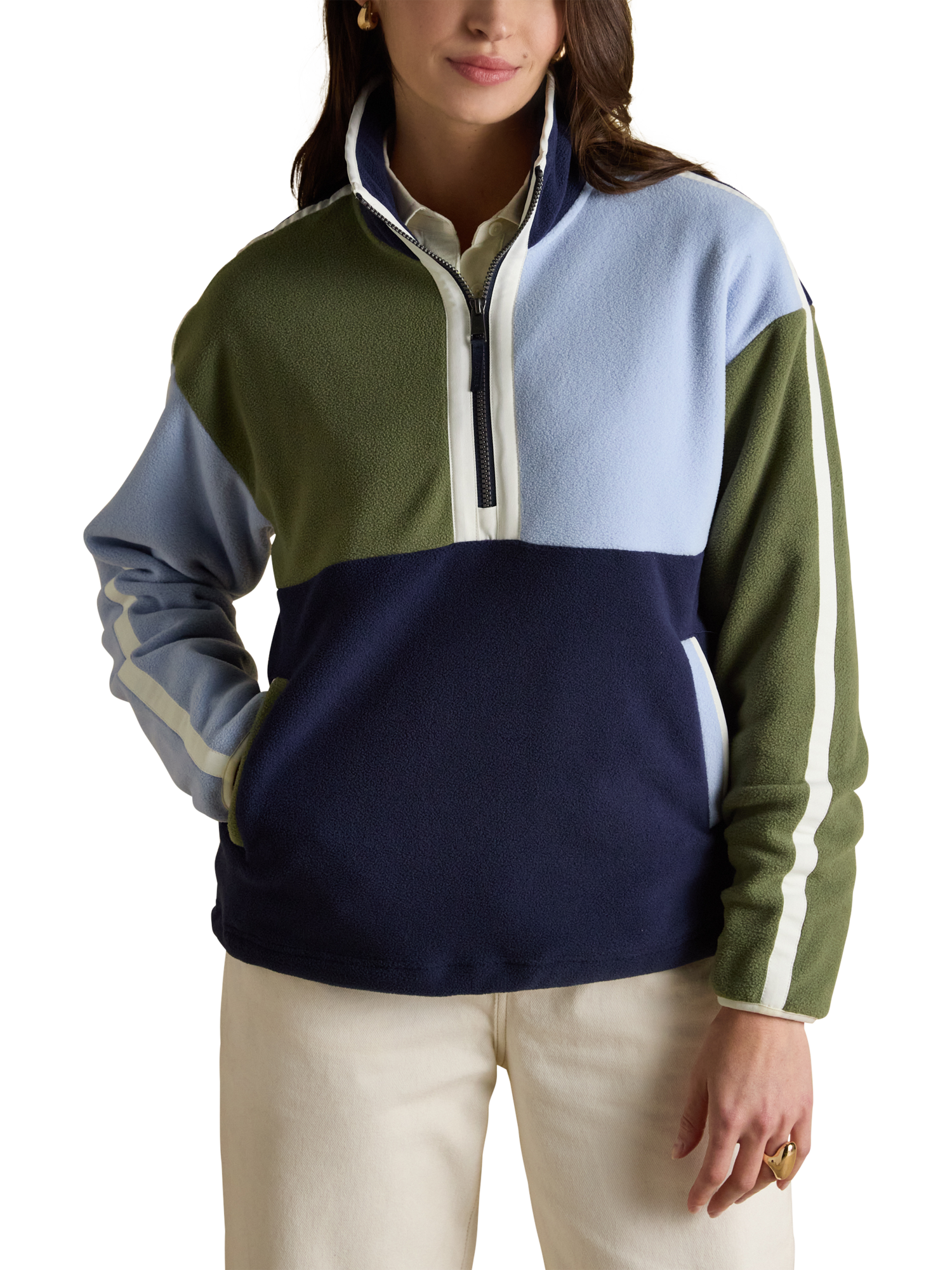 Product image 1 of 7, which shows Joules Hotchpotch 1/4 Zip Jumper, Multi, 6