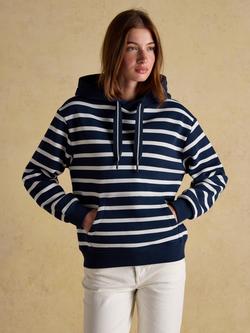 Joules Milbourne Stripe Hoodie, Navy/White, Navy/White