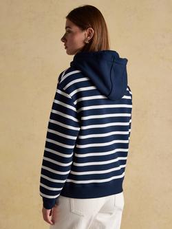 Joules Milbourne Stripe Hoodie, Navy/White - view 2, Navy/White