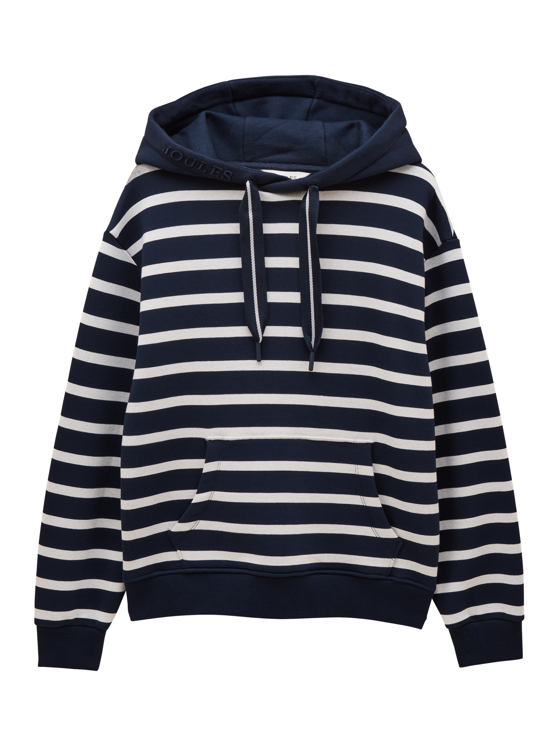 Product image 7 of 7, which shows Joules Milbourne Stripe Hoodie, Navy/White, 6