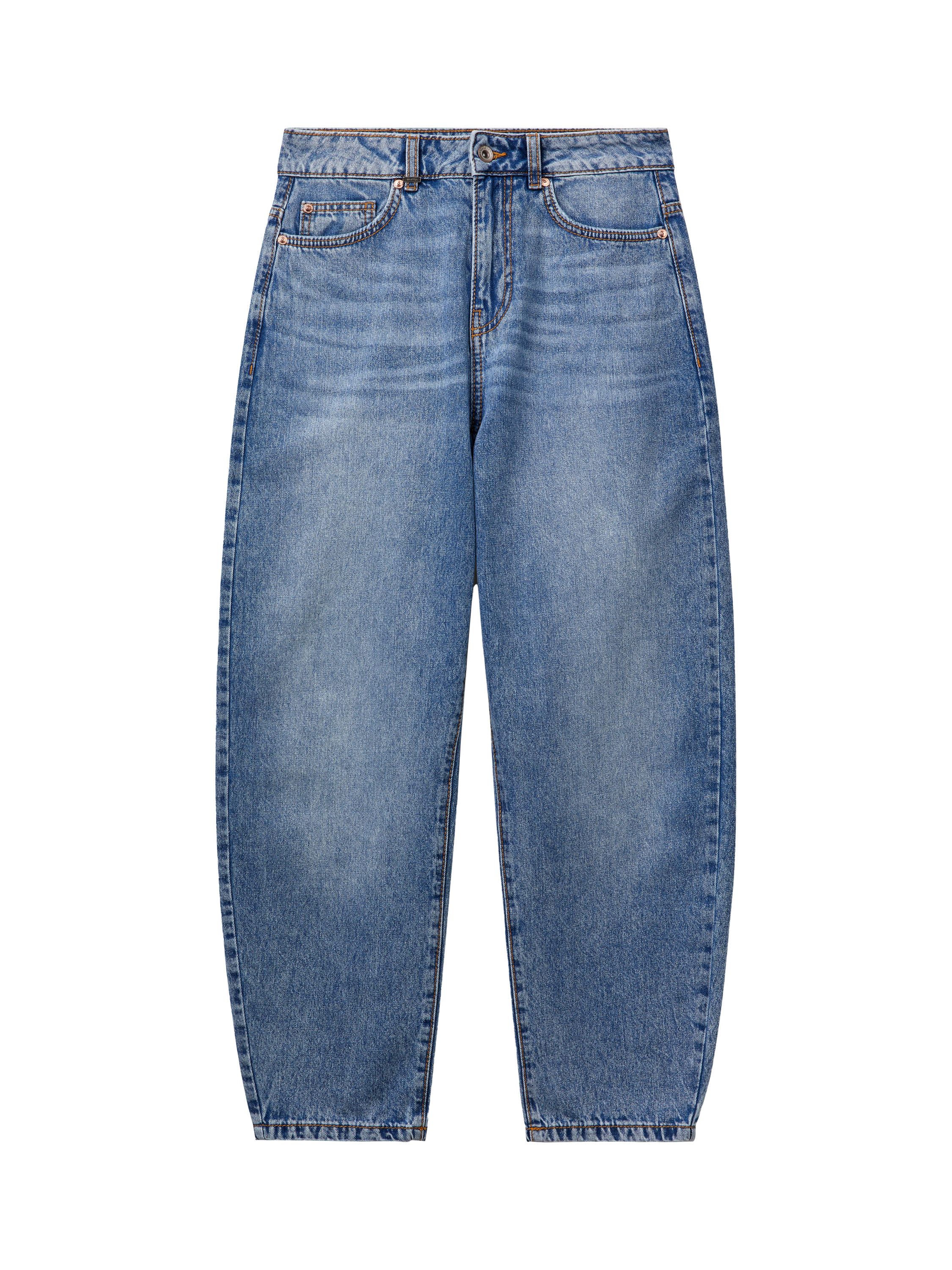 Product image 4 of 5, which shows Benetton Cotton Boyfriend Jeans, Blue, 26S