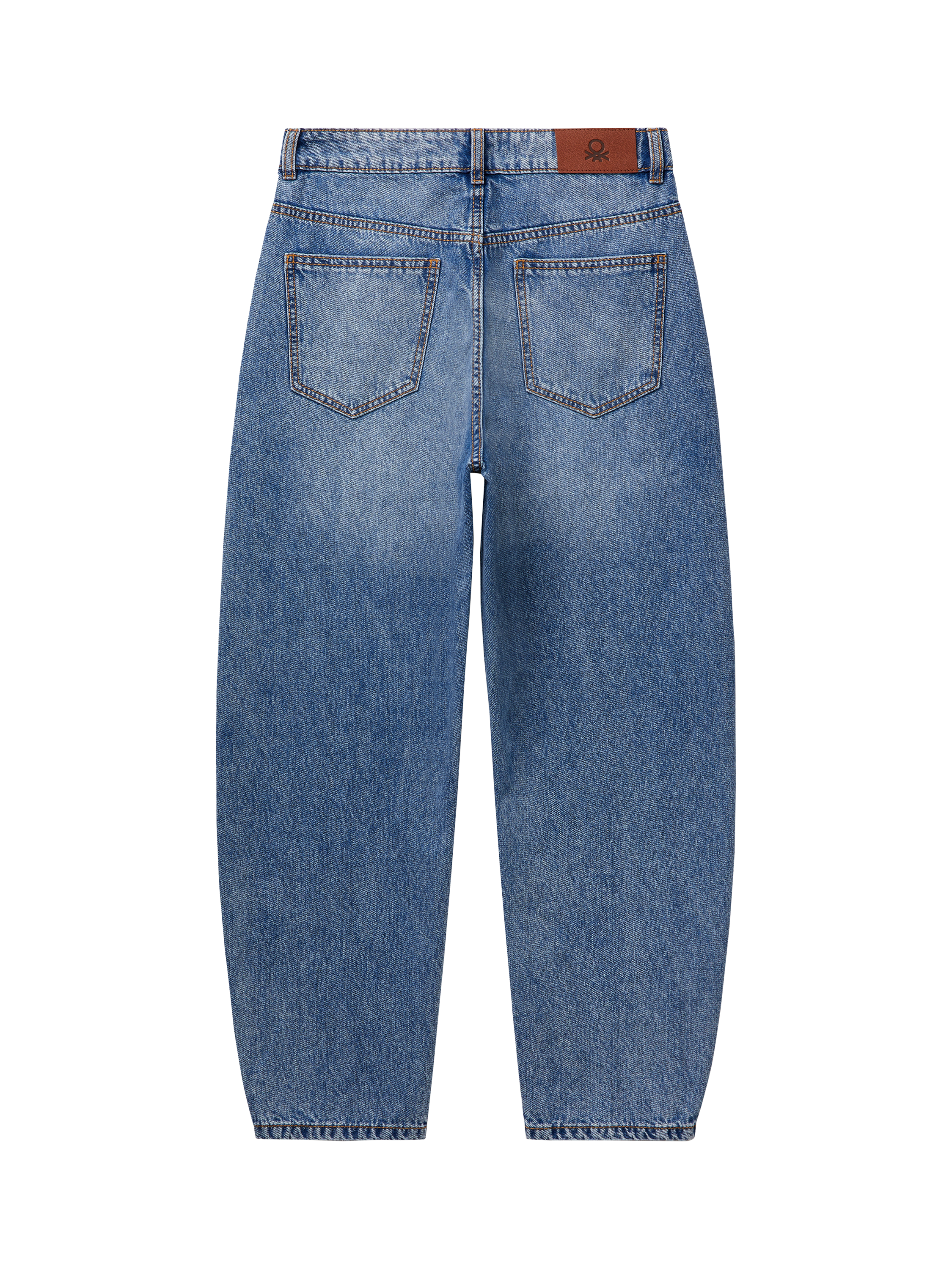 Product image 5 of 5, which shows Benetton Cotton Boyfriend Jeans, Blue, 26S