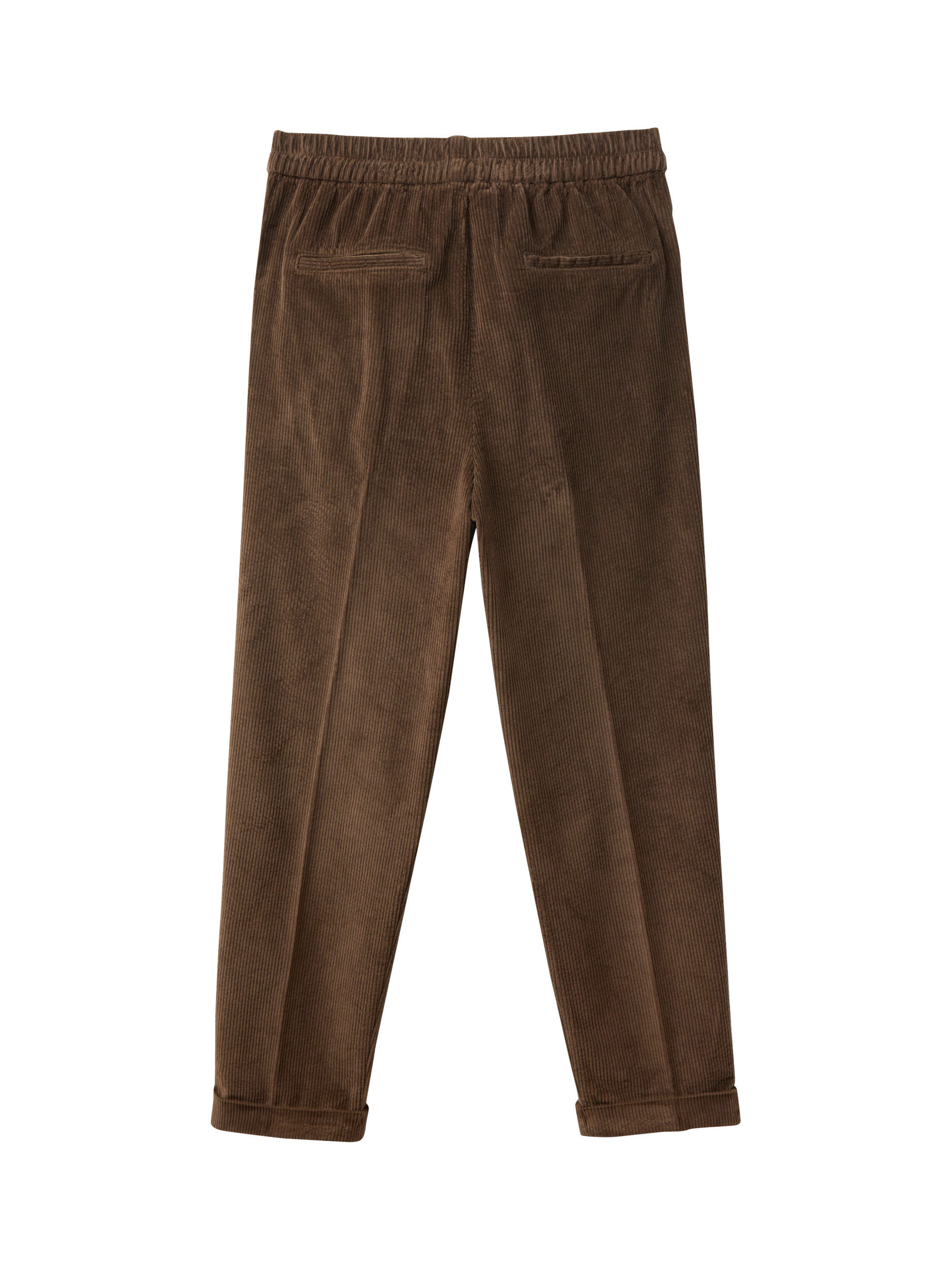 Product image 5 of 5, which shows Benetton Tapered Ankle Trousers, Brown, XS