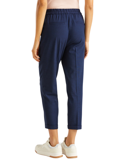 Benetton Ankle Length Slim Fit Cigarette Pants - view 2, Blue
