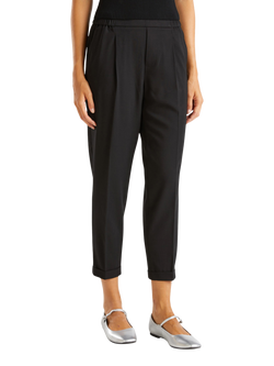 Benetton Ankle Length Tailored Cigarette Trousers, Black