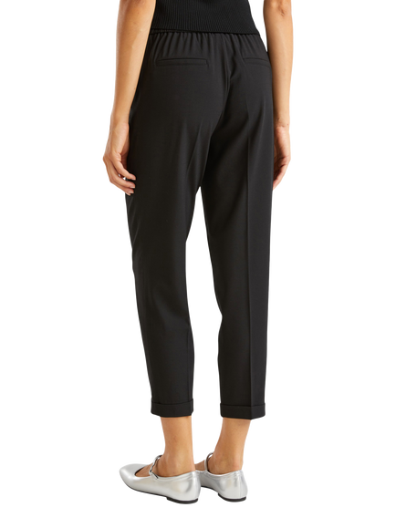 Benetton Ankle Length Tailored Cigarette Trousers - view 2, Black