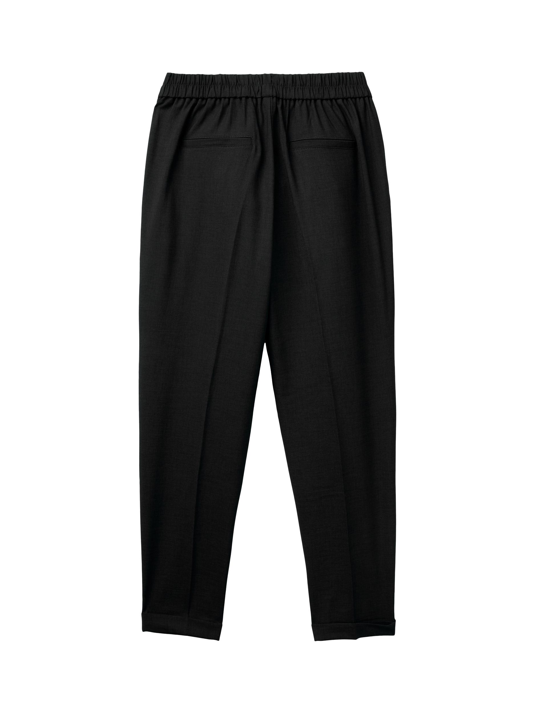 Product image 5 of 5, which shows Benetton Ankle Length Tailored Cigarette Trousers, Black, XS