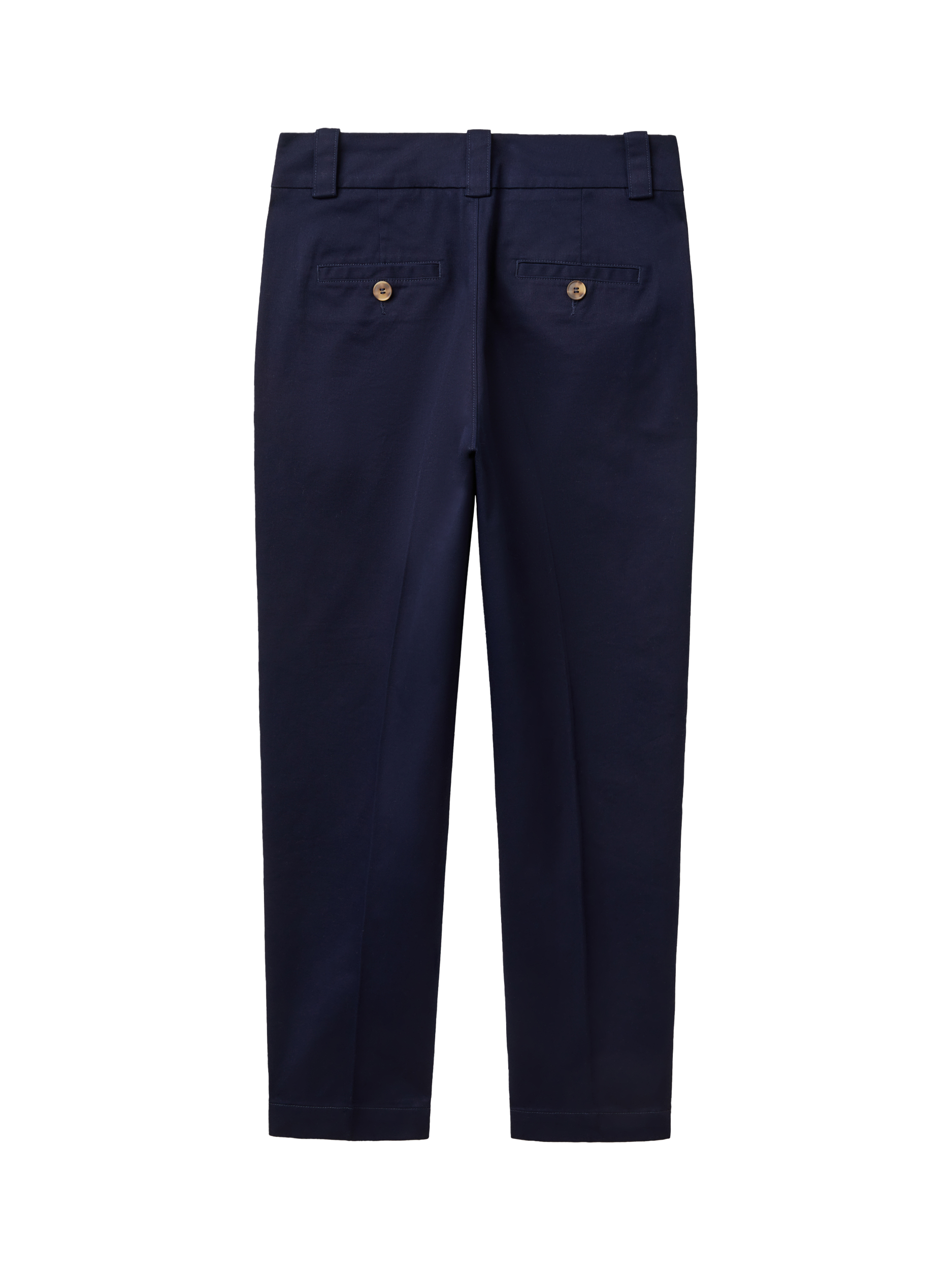 Product image 5 of 5, which shows Benetton Cotton Blend Cropped Tapered Chinos, Blue, 6