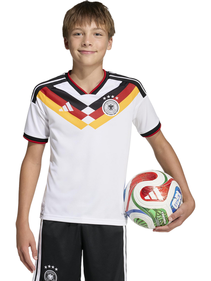 adidas Kids' Germany 26 Home Football Shirt, White, White