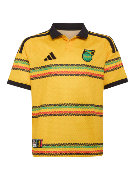 adidas Kids' Jamaica 26 Home Football Shirt, Bold Gold, Bold Gold