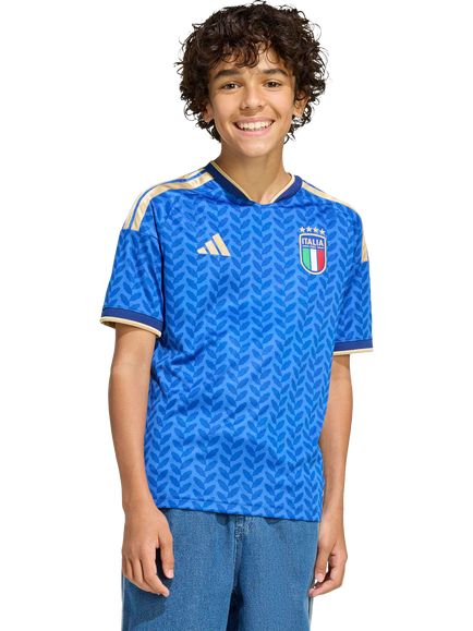 adidas Kids' Italy 26 Home Football Jersey, Bold Blue, Bold Blue