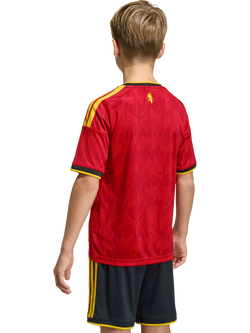 adidas Kids' Belgium 26 Home Football Shirt, Red/Bold Gold - view 2, Red/Bold Gold