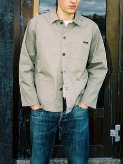 Nudie Jeans Buddy Herringbone Jacket, Pale Green