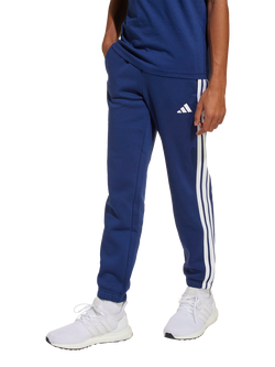 adidas Kids' Classic 3-Stripes Joggers, Dark Blue/White, Dark Blue/White