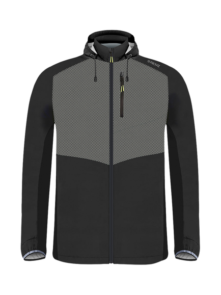 Proviz Men's REFLECT360 Reflective Lumina Hooded Running Jacket, Yellow, Black