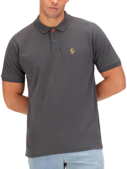 LUKE 1977 New Mead Cotton Polo Shirt, Charcoal