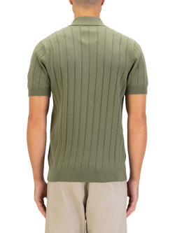 LUKE 1977 Rib Eye Half Zip Cotton Polo Shirt - view 2, Clover