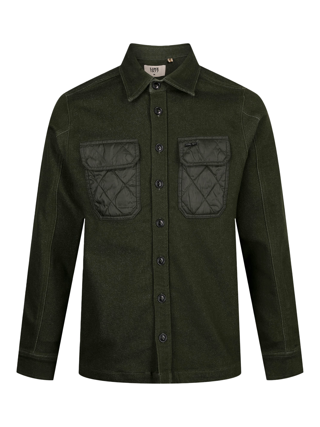 Product image 4 of 8, which shows LUKE 1977 Down Clover Shirt, Dark Green, S