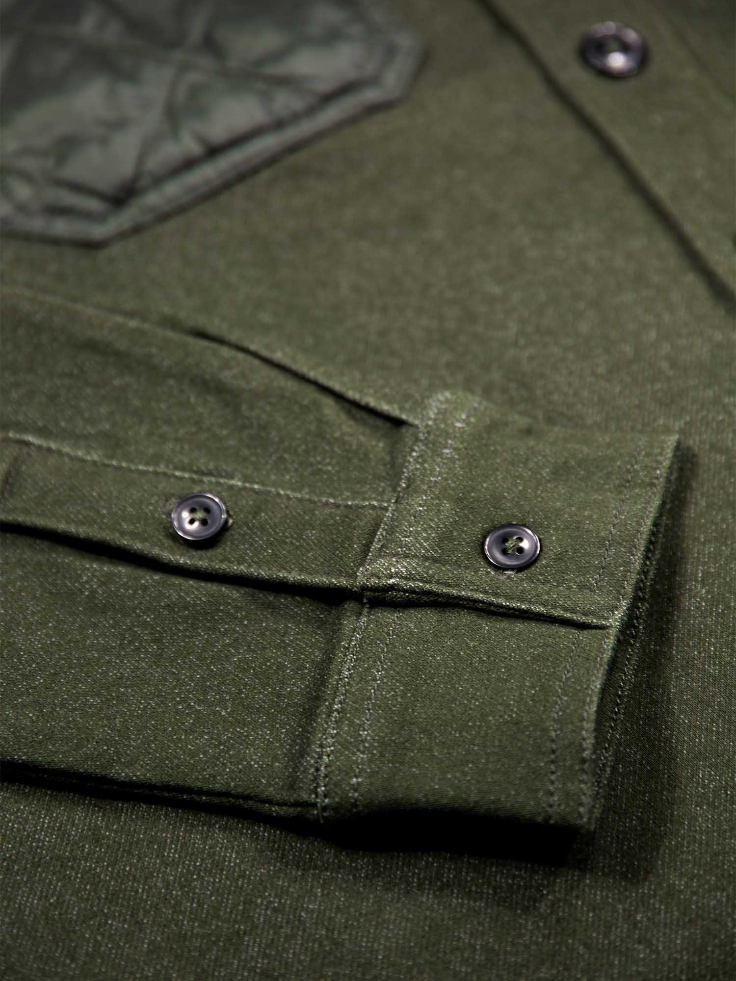 Product image 6 of 8, which shows LUKE 1977 Down Clover Shirt, Dark Green, S