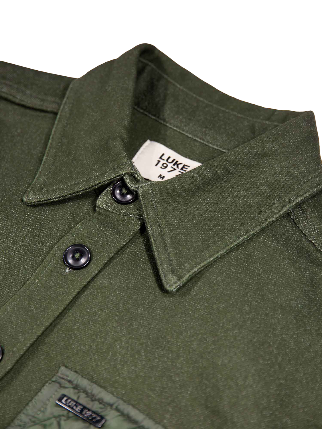 Product image 7 of 8, which shows LUKE 1977 Down Clover Shirt, Dark Green, S