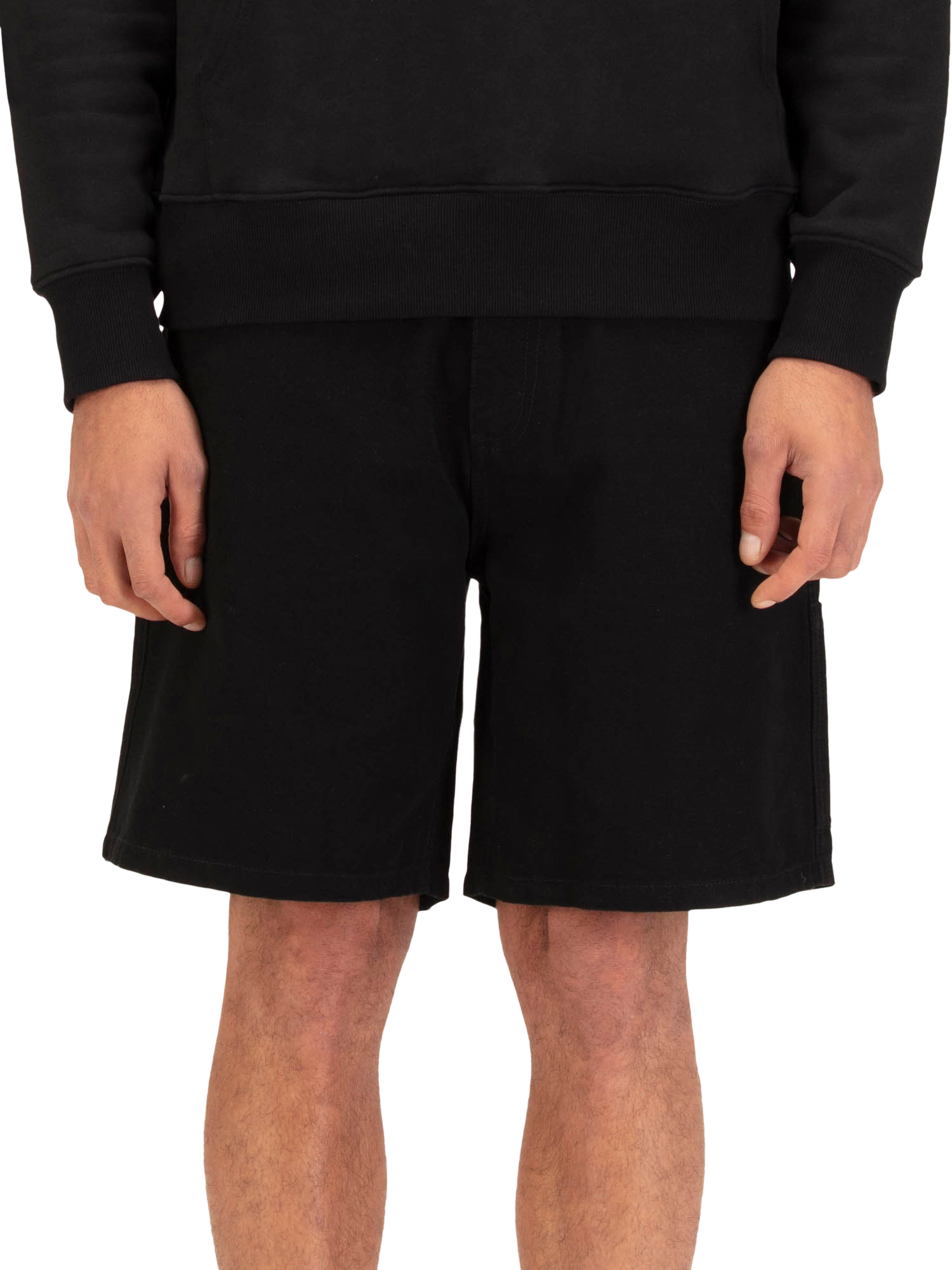 Product image 1 of 7, which shows LUKE 1977 Molfre Cotton Carpenter Shorts, Black, 28R
