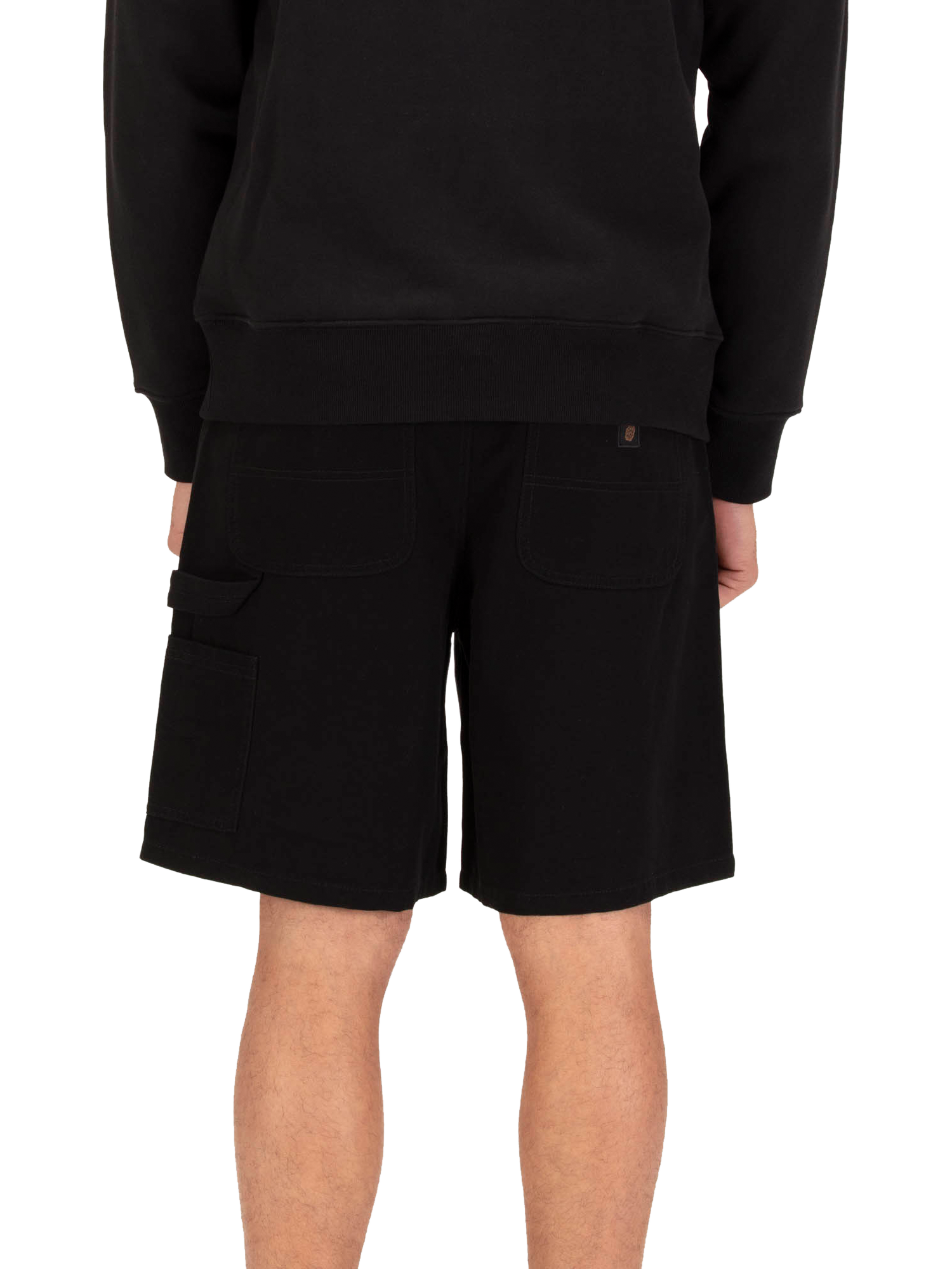 Product image 2 of 7, which shows LUKE 1977 Molfre Cotton Carpenter Shorts, Black, 28R