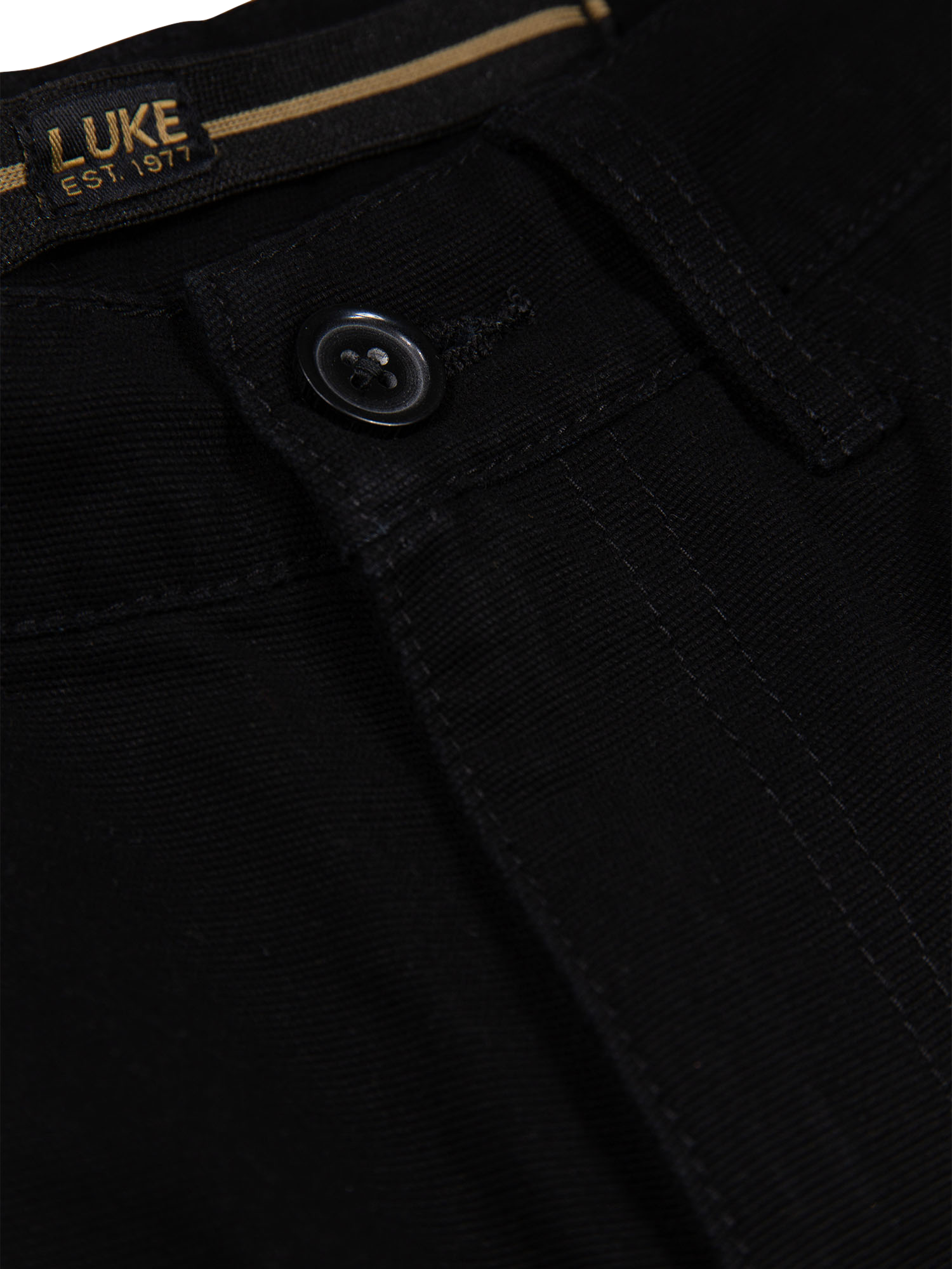 Product image 7 of 7, which shows LUKE 1977 Molfre Cotton Carpenter Shorts, Black, 28R