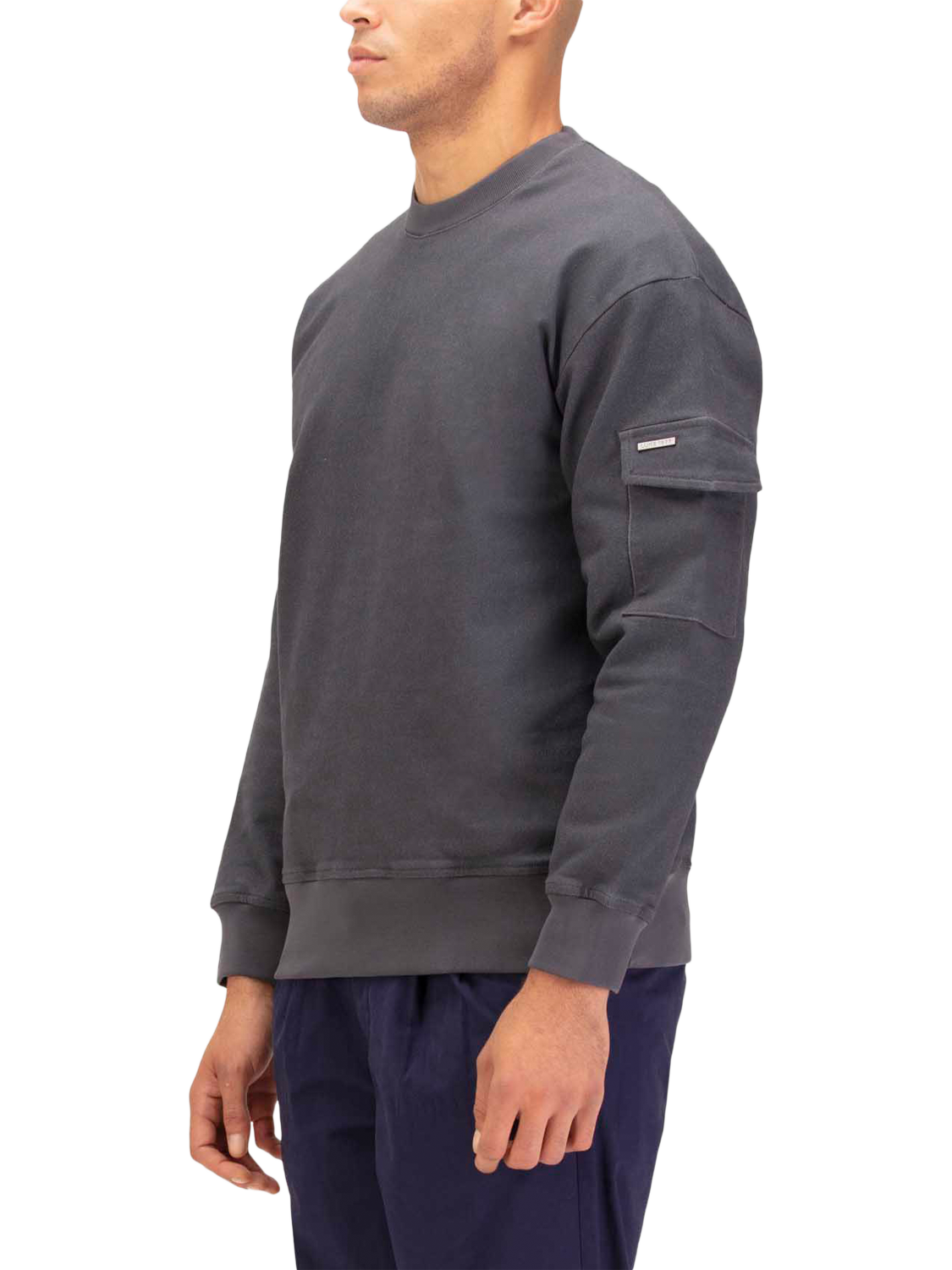 Product image 3 of 8, which shows LUKE 1977 Caleta Cotton Blend Sweatshirt, Charcoal, S