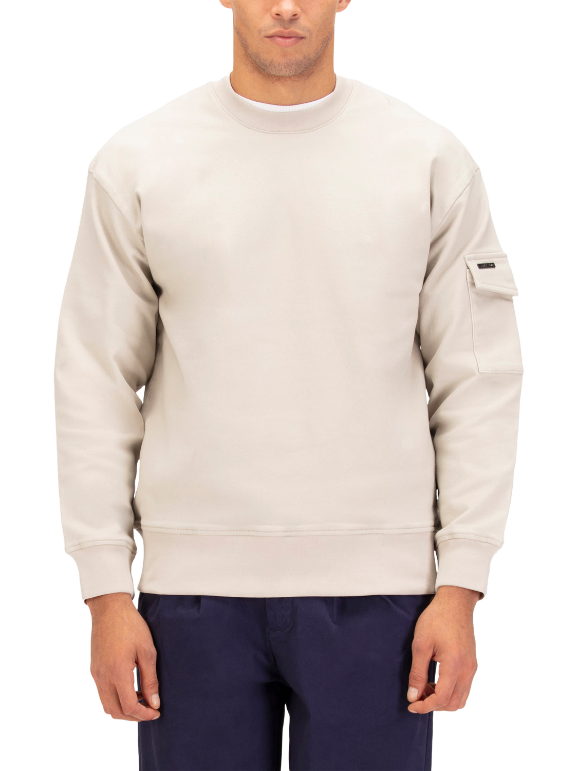 Product image 1 of 8, which shows LUKE 1977 Caleta Cotton Blend Sweatshirt, Stone, S