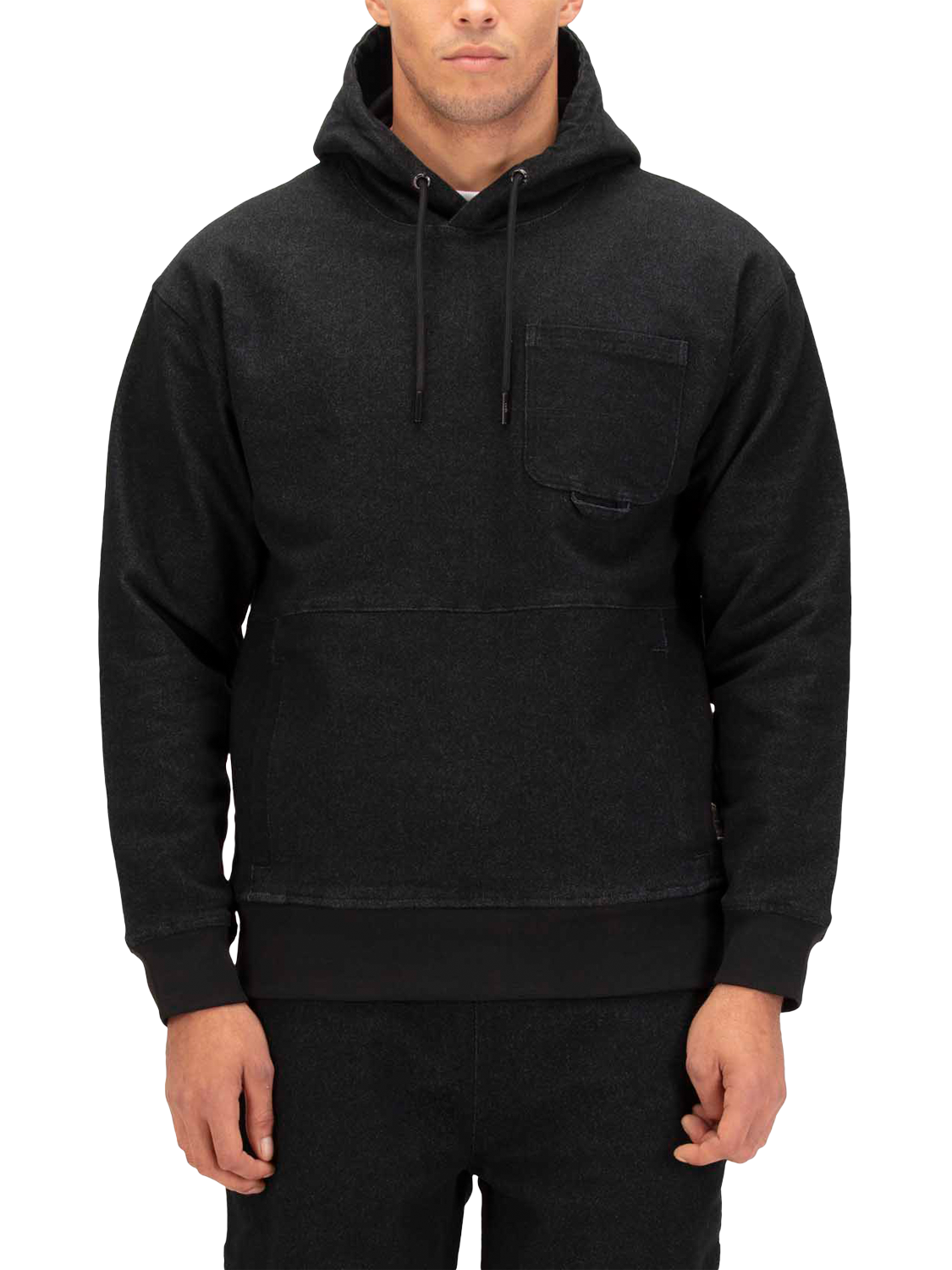 Product image 1 of 8, which shows LUKE 1977 Miter Cotton Blend Hoodie, Black, S