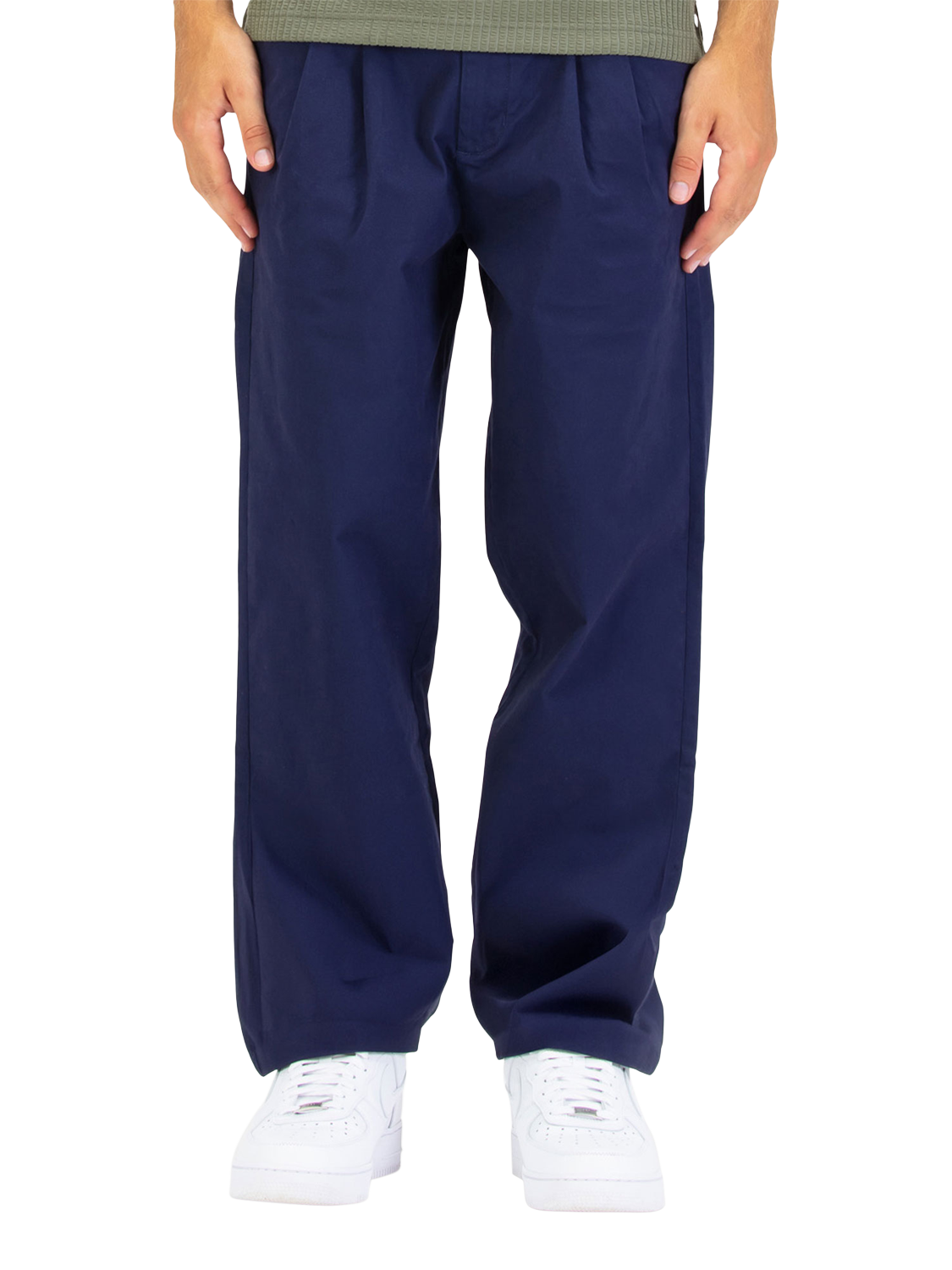 Product image 1 of 5, which shows LUKE 1977 Crantock Tapered Trousers, Navy, 28R