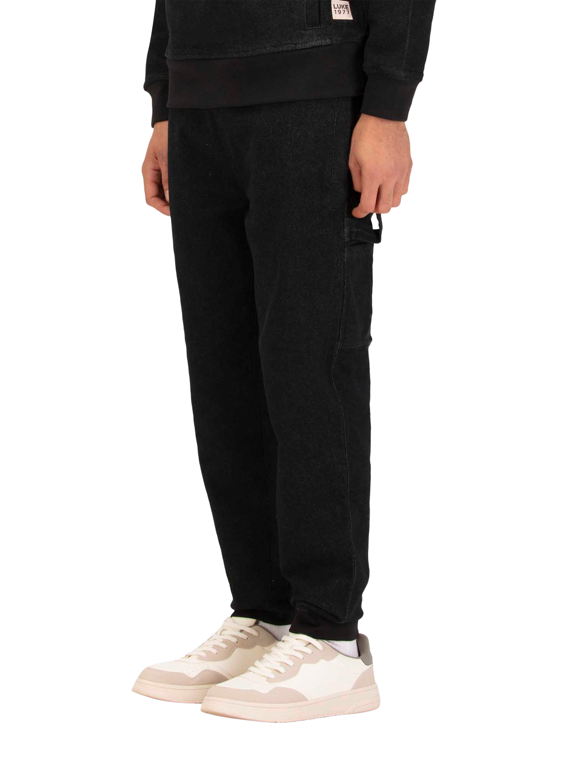 Product image 3 of 8, which shows LUKE 1977 Dowel Carpenter Joggers, Black, S