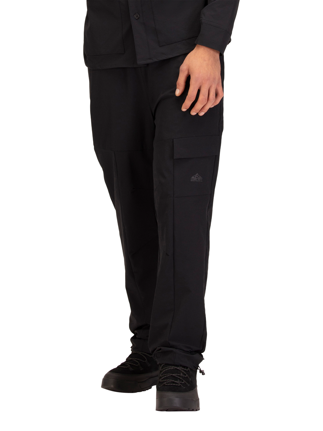 Product image 4 of 9, which shows LUKE 1977 Gran Paradiso Locana Cargo Trousers, Black, S