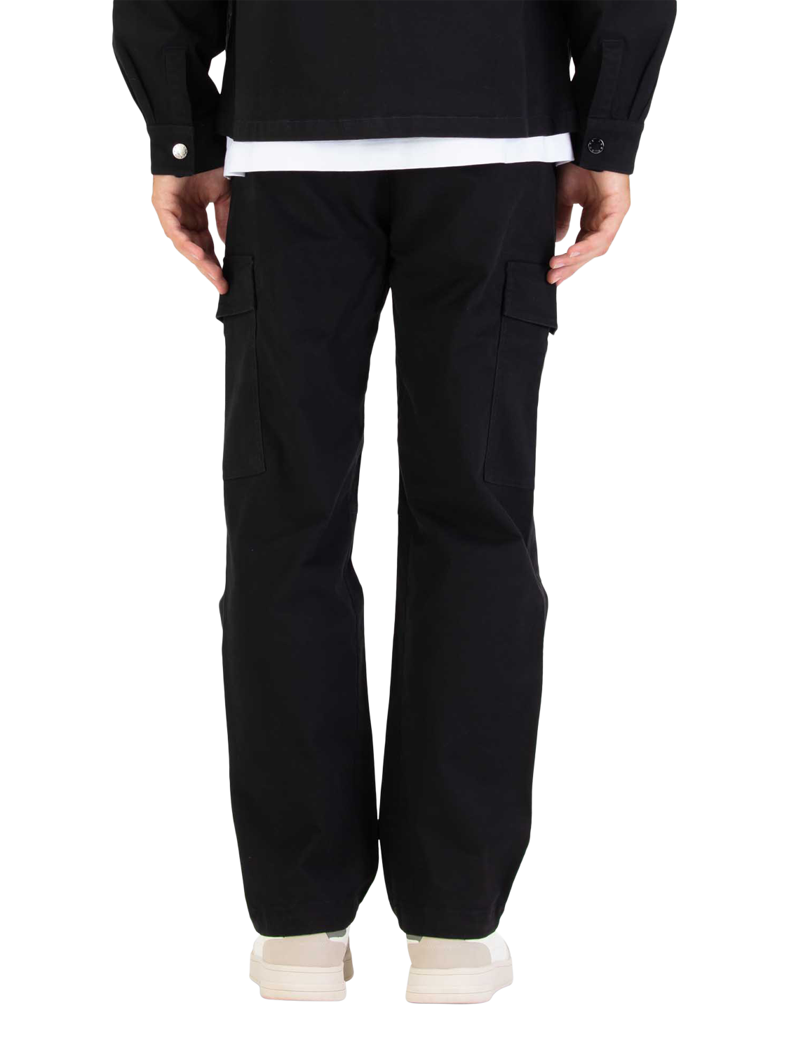 Product image 2 of 7, which shows LUKE 1977 Relaxed Panama Cargo Trousers, Black, 28R