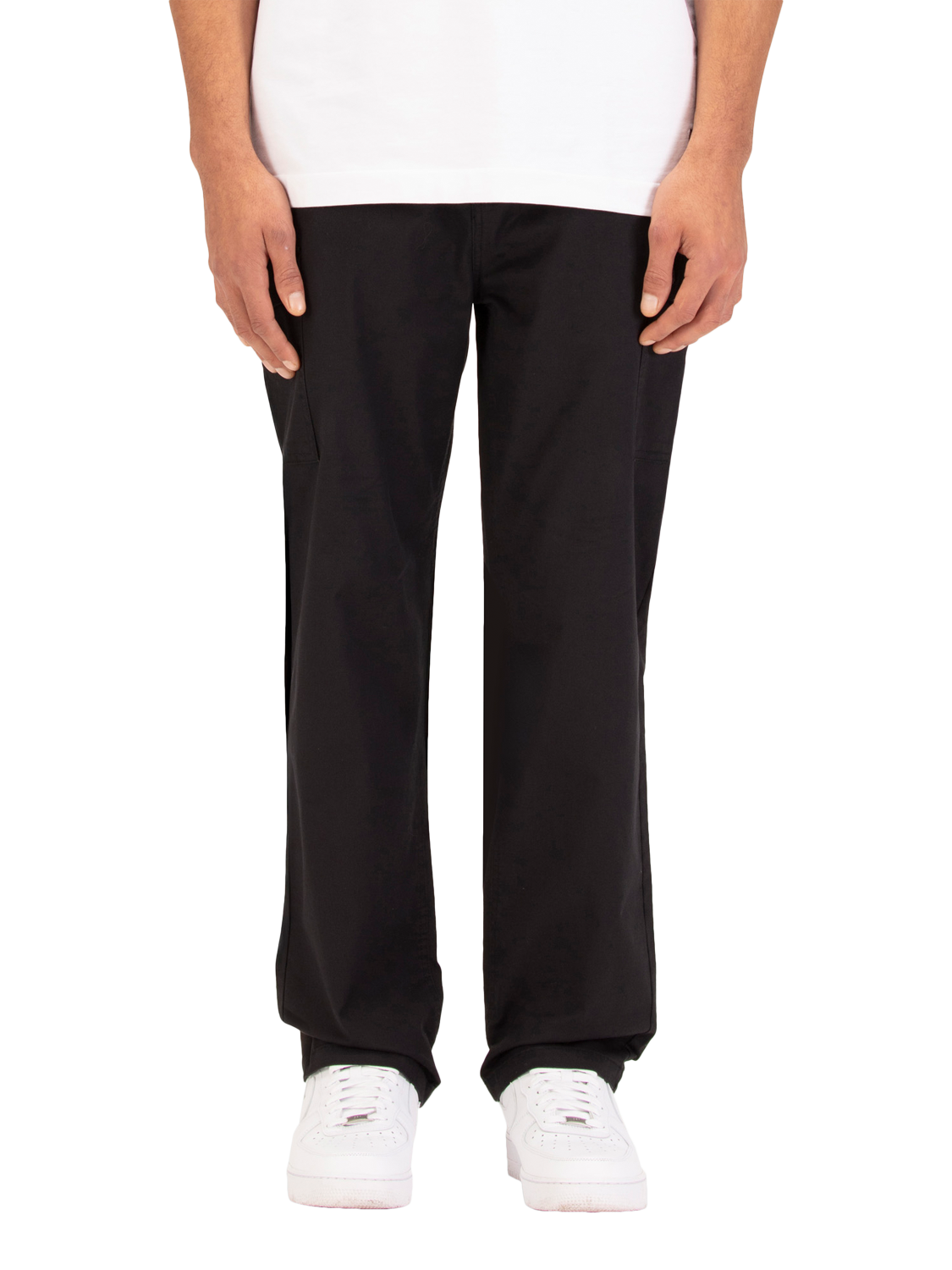 Product image 1 of 7, which shows LUKE 1977 Relaxed Future Cargo Trousers, Black, S