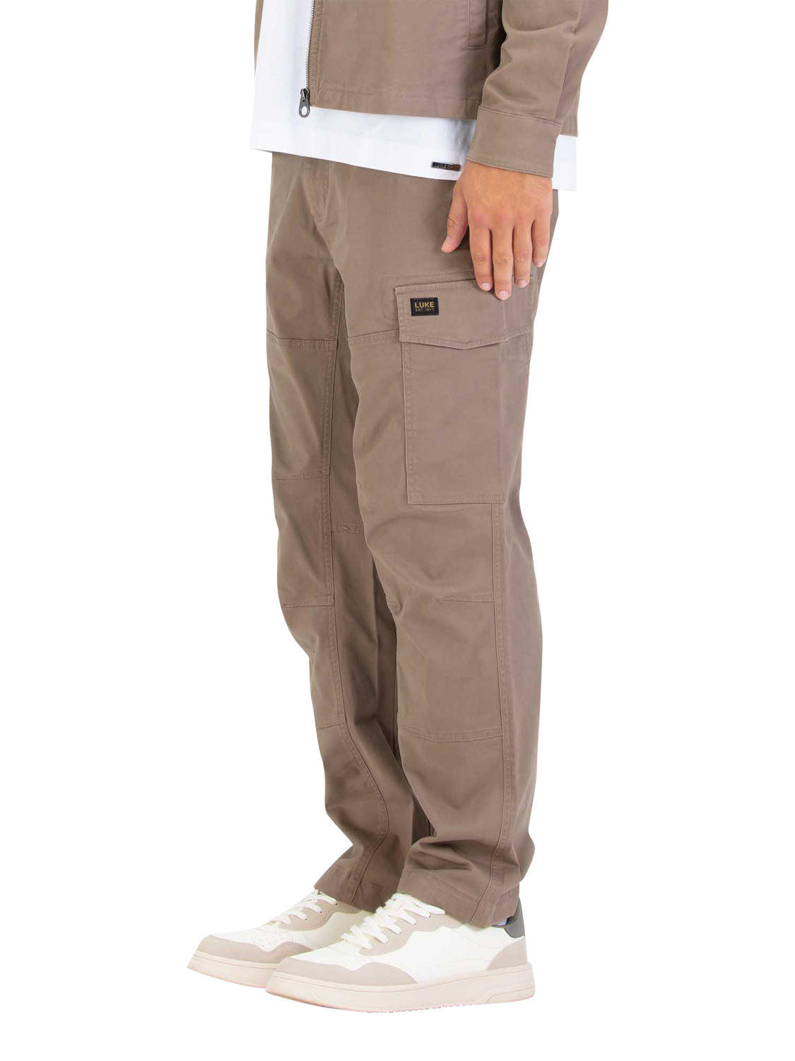 Product image 3 of 7, which shows LUKE 1977 Relaxed Panama Cargo Trousers, Hardnut, 28R