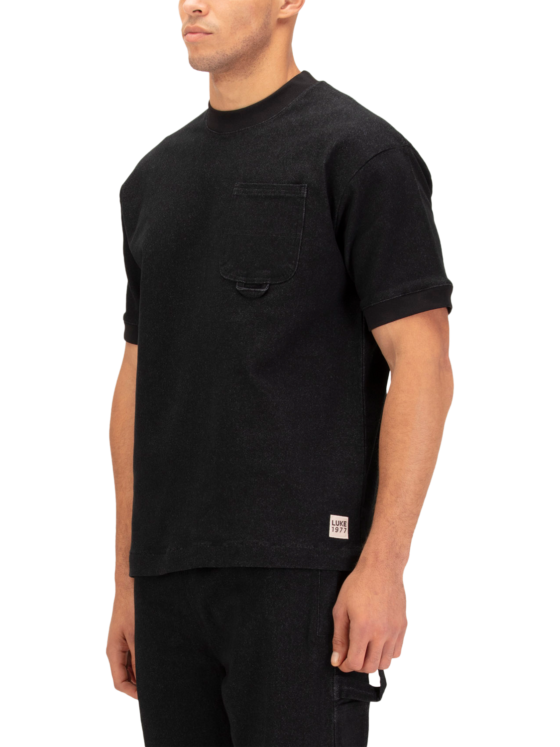 Product image 3 of 8, which shows LUKE 1977 Dovetail Carpenter Oversized T-Shirt, Black, S